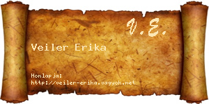 Veiler Erika névjegykártya